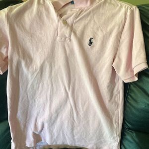 Boys 10-12 Pink polo collared T shirt